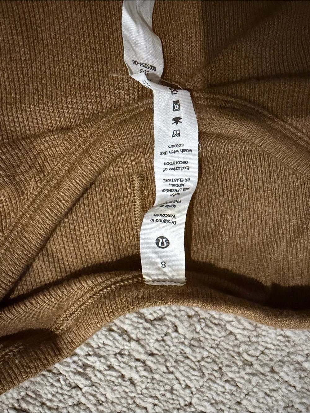 lululemon athletica Long Sleeve Tee in Warm Brown